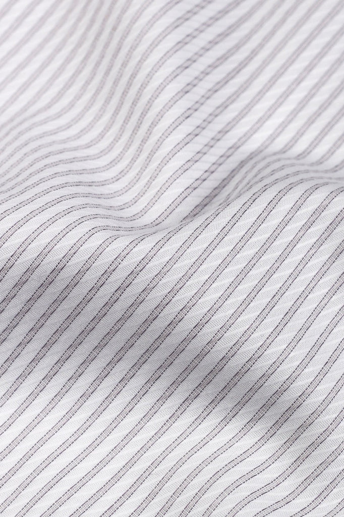 Grey Striped - Easy Care Shirt - Foberry USA