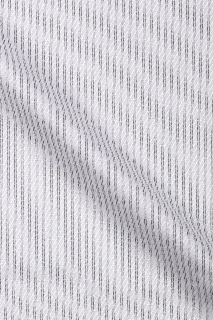 Grey Striped - Easy Care Shirt - Foberry USA