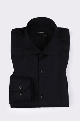 Black Twill Striped Shirt - Foberry USA