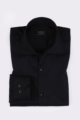 Black Twill Striped Shirt - Foberry USA