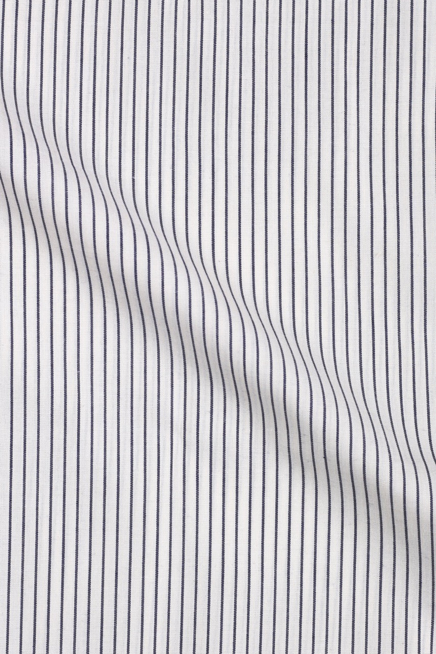 Ink Blue Chain Striped Shirt - Foberry USA