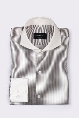 Brown Awning Striped Shirt - Foberry USA