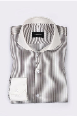 Brown Awning Striped Shirt - Foberry USA