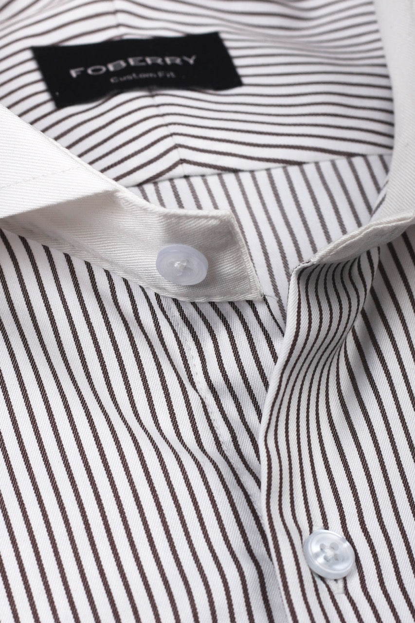 Brown Awning Striped Shirt - Foberry USA