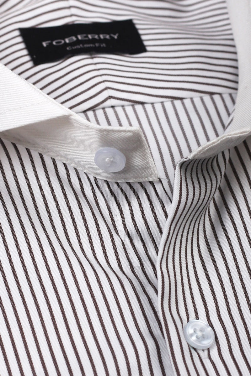 Brown Awning Striped Shirt - Foberry USA