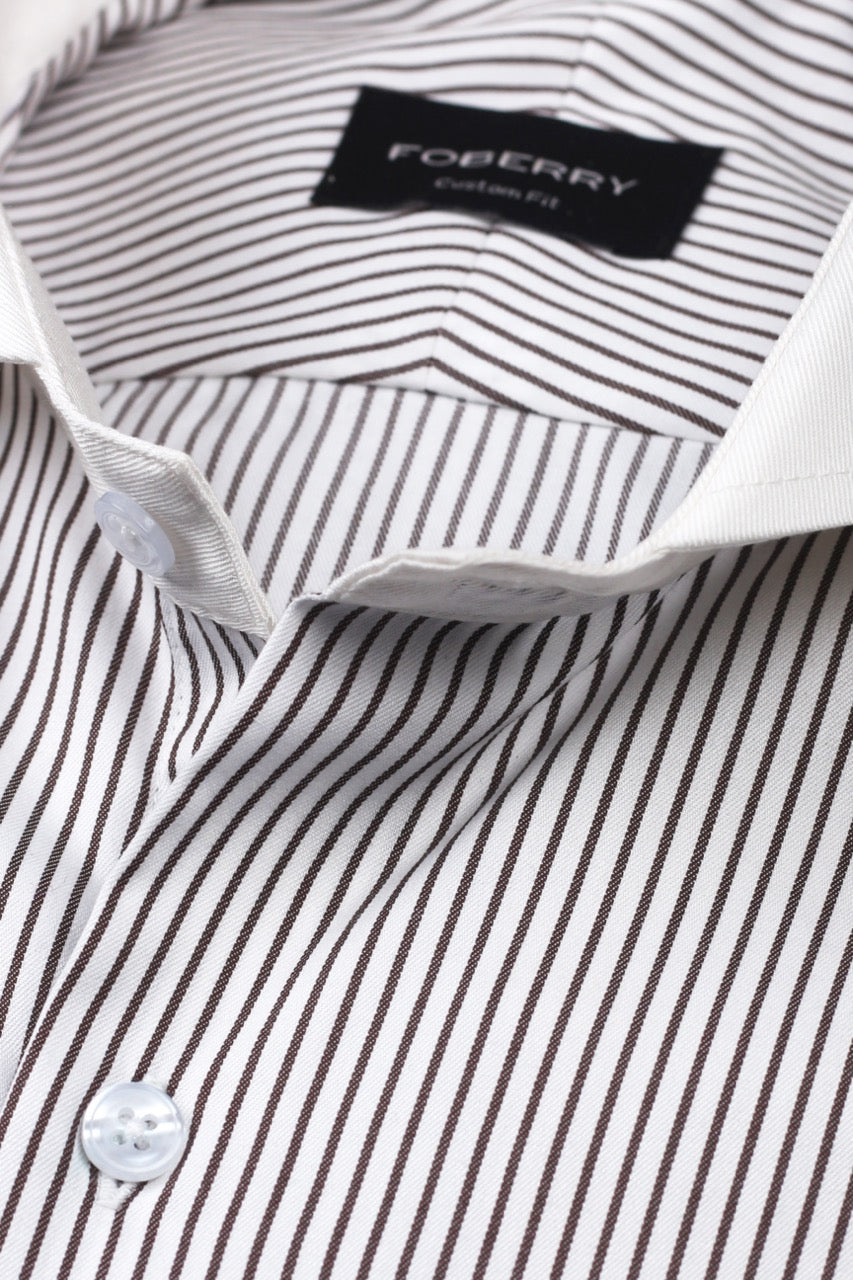 Brown Awning Striped Shirt - Foberry USA