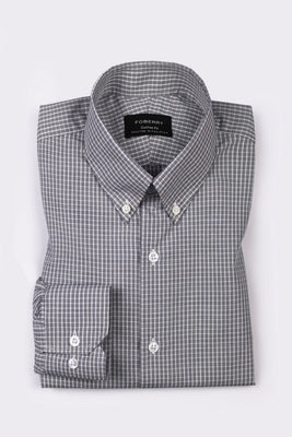 Grey Mini Box Checkered Shirt - Foberry USA