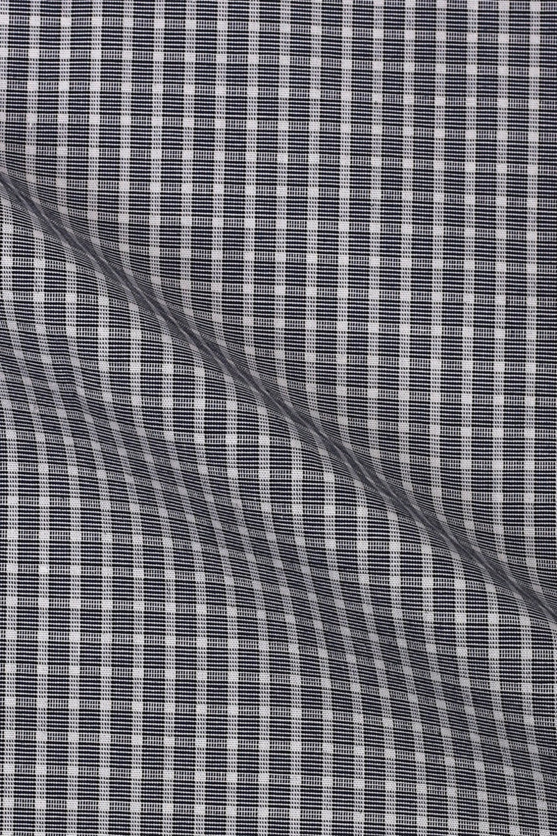 Grey Mini Box Checkered Shirt - Foberry USA
