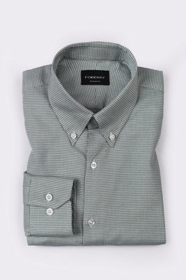 Fresh Green Weave Structured Shirt - Foberry USA
