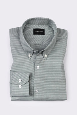 Fresh Green Weave Structured Shirt - Foberry USA