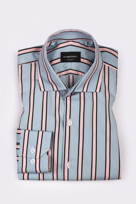 Pink Blue Striped Shirt - Foberry USA