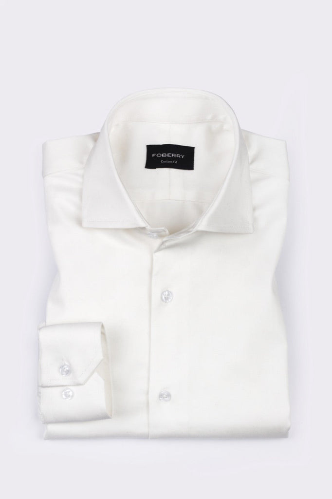 Egg White Twill Shirt - Foberry USA