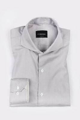 Grey Self Structured Shirt - Foberry USA