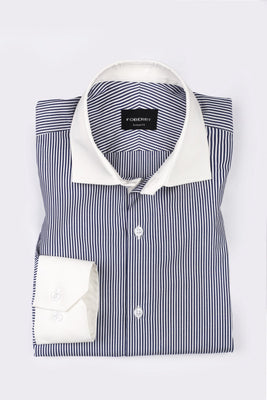 Fade ink Blue Striped Shirt - Foberry USA