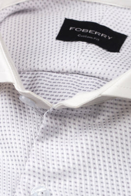 Grey White Structured Shirt - Foberry USA