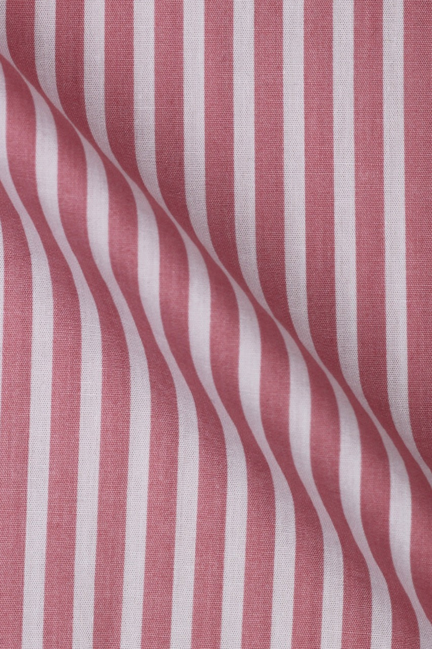 Pale Red Awning Striped Shirt - Foberry USA