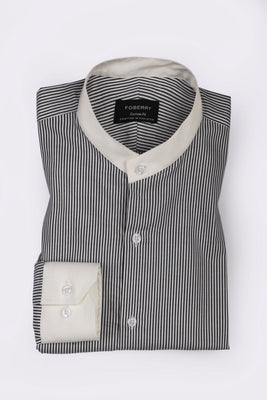 Charcoal Pinstriped Shirt - Foberry USA