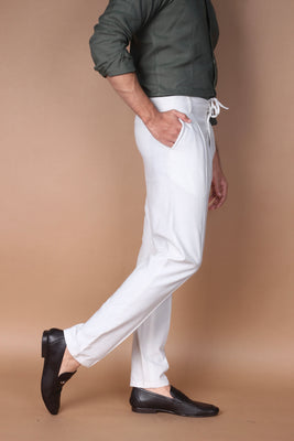 White Linen Trouser - Foberry USA