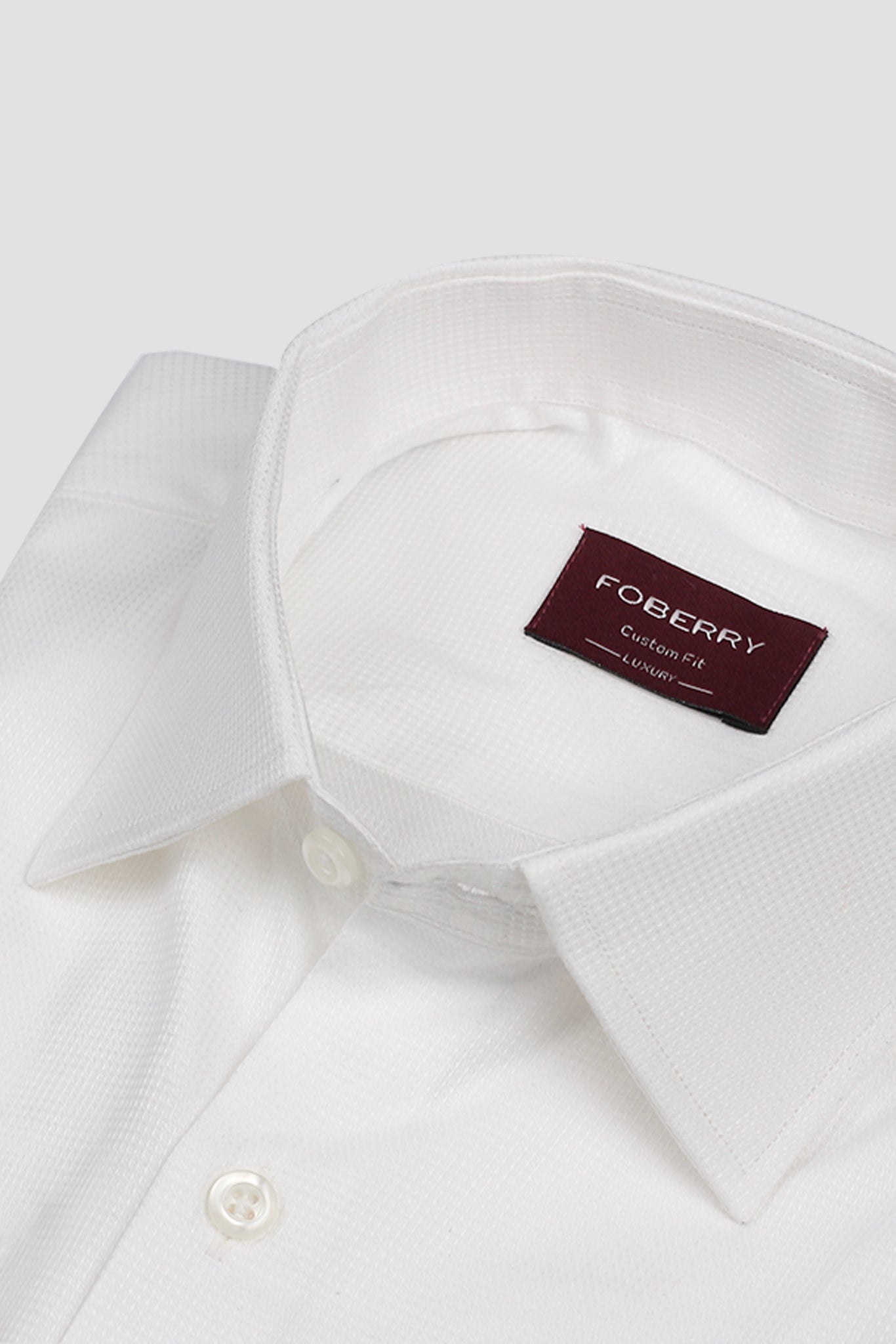 White Egyptian Jacquard Structured Shirt