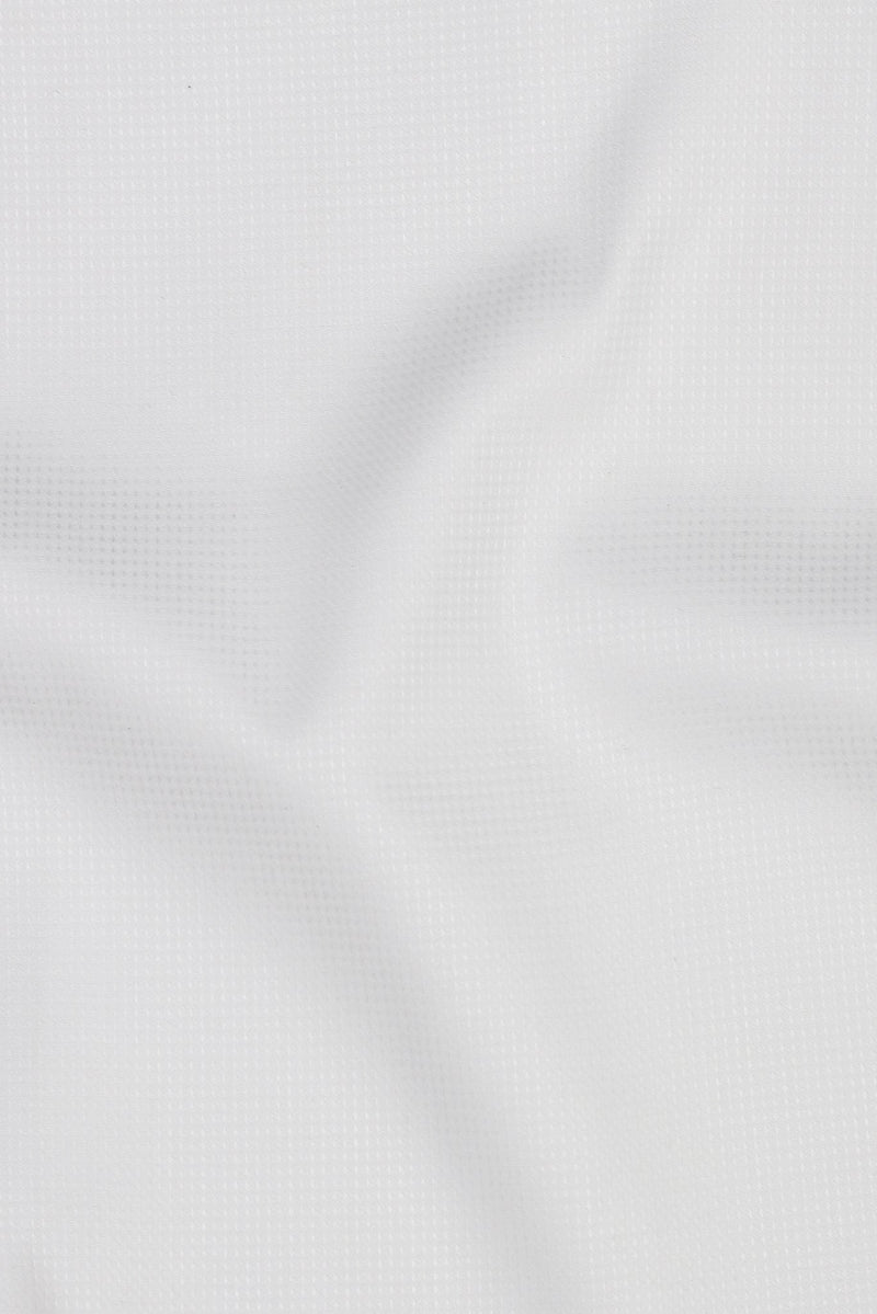 White Egyptian Jacquard Structured Shirt