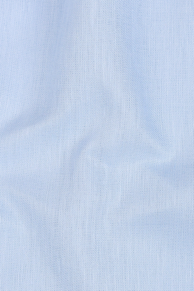 Soft Baby Blue Italian Linen Shirt