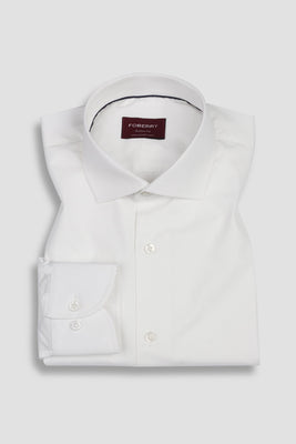 Egyptian White Self-Patterened Shirt