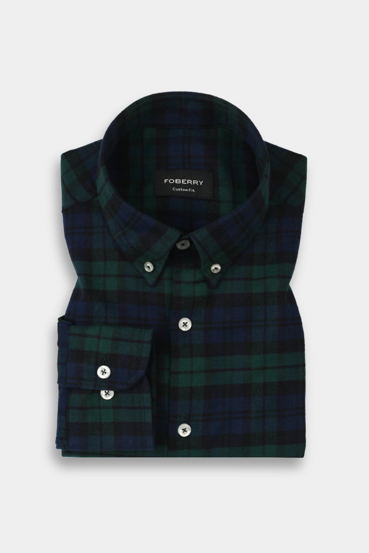 Soft Forrest Green Tartan Winter Flannel Shirt