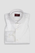White Twill Striped Shirt