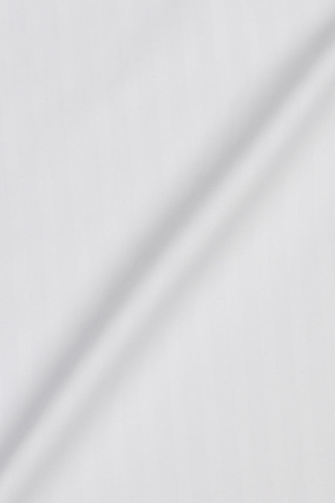 White Twill Striped Shirt