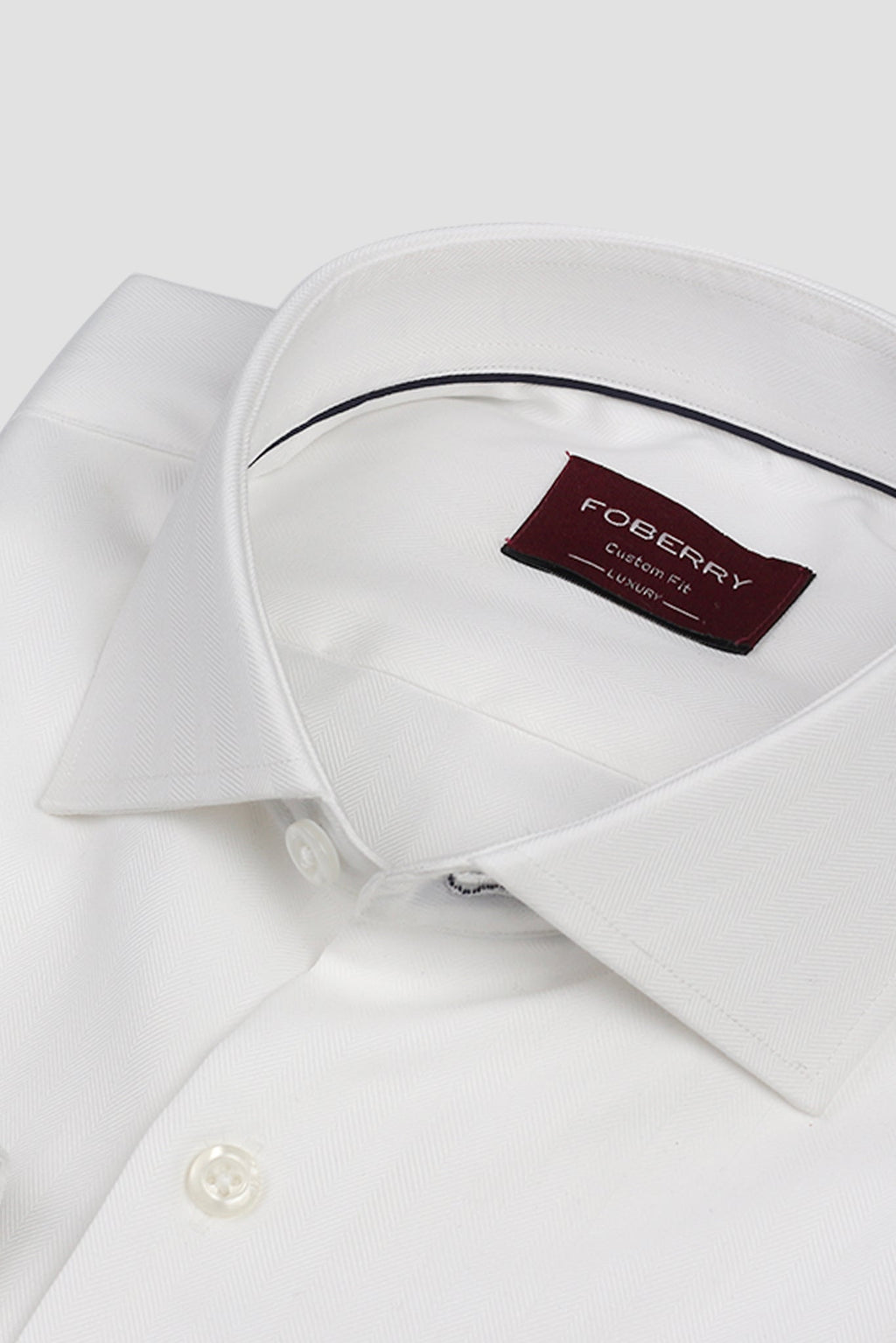 White Twill Striped Shirt