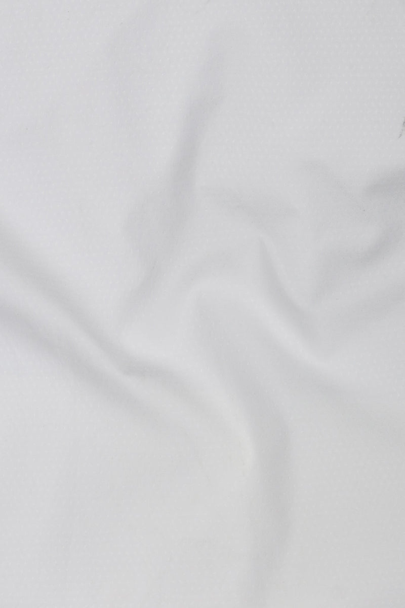 Egyptian White Self-Patterened Shirt