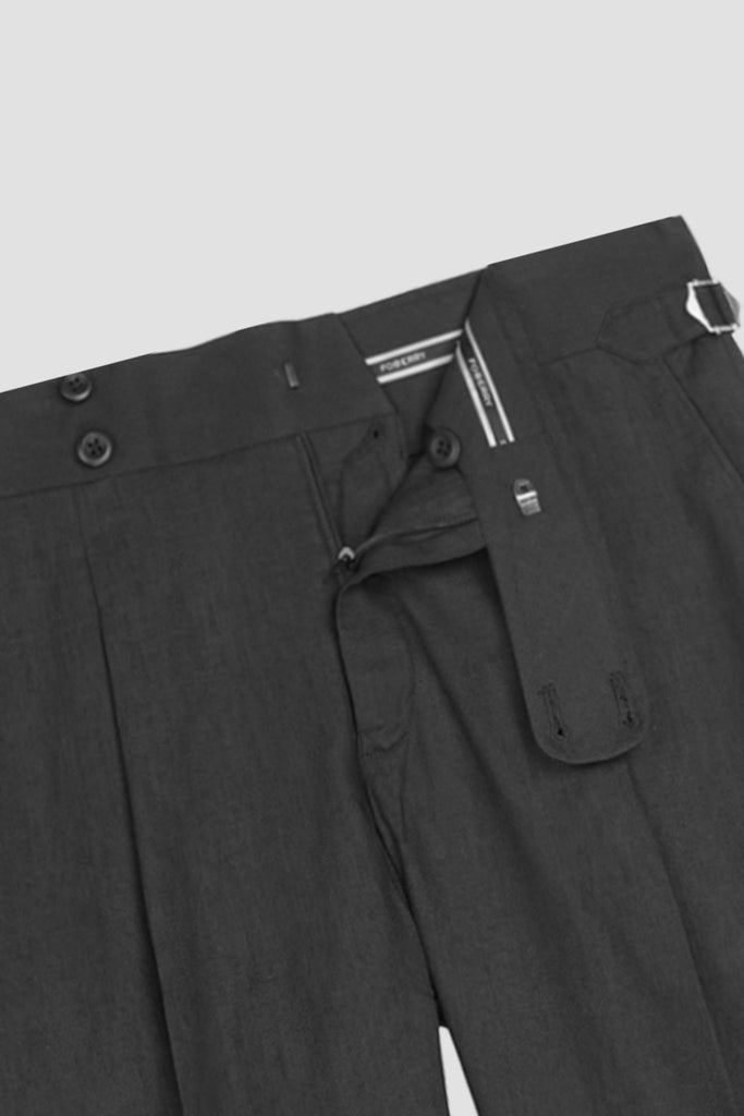 Charcoal Grey Linen Trousers