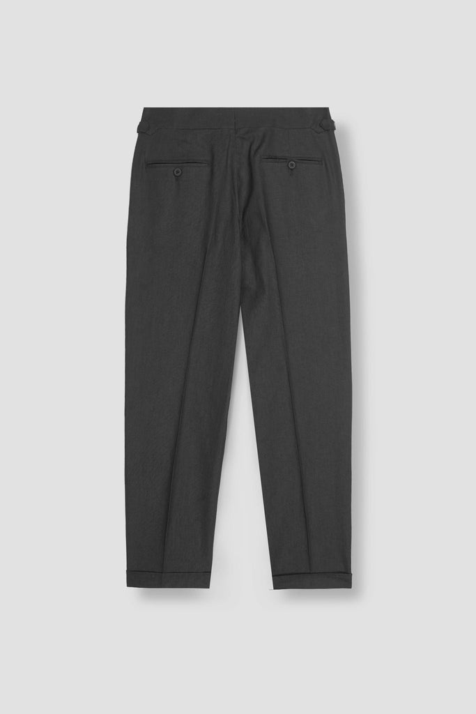 Charcoal Grey Linen Trousers