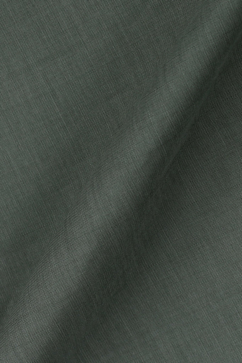 Pine Green Stretchable Linen