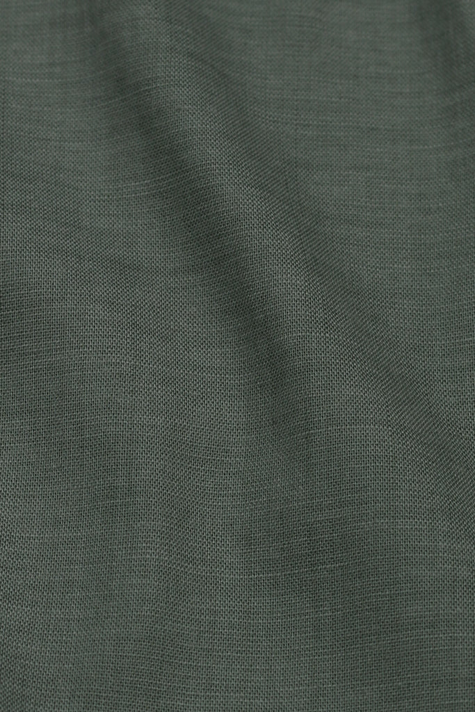 Pine Green Stretchable Linen