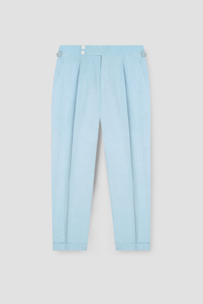 Sky Blue Linen Trousers