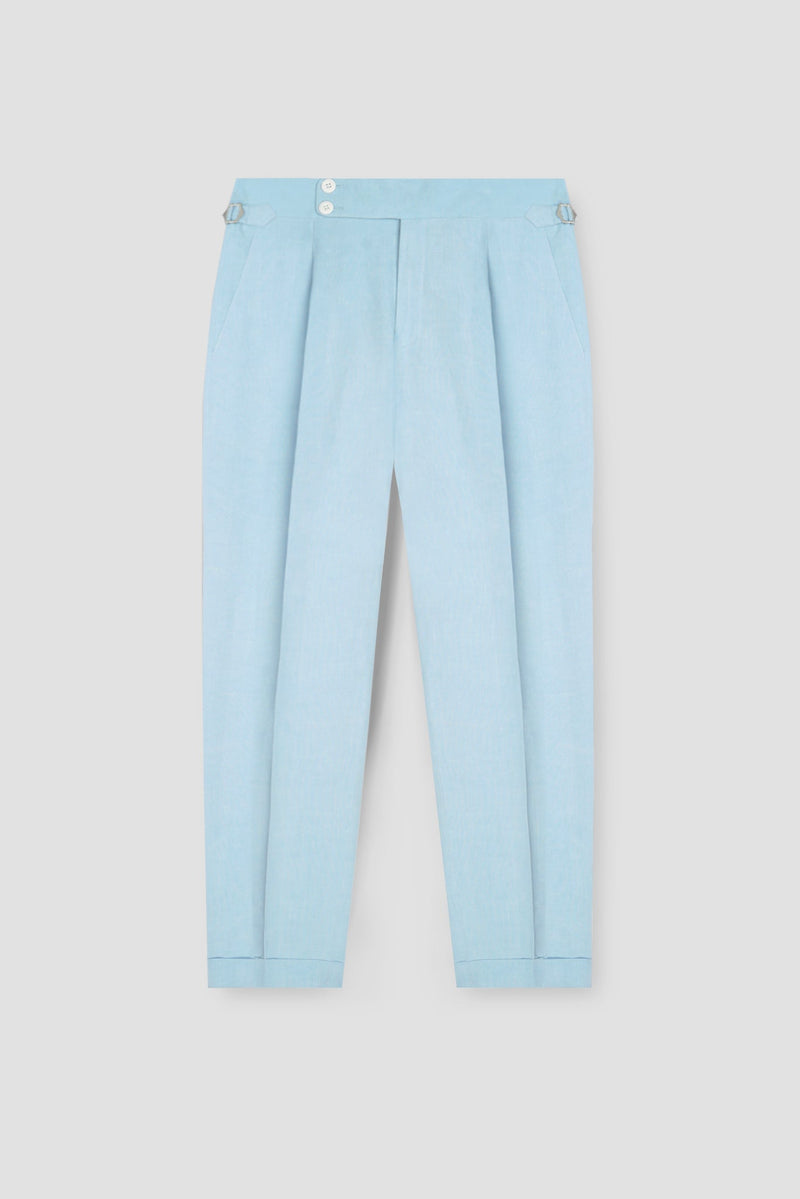 Sky Blue Linen Trousers