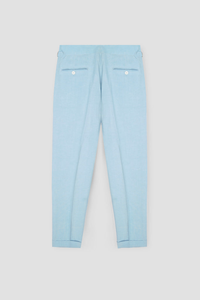 Sky Blue Linen Trousers