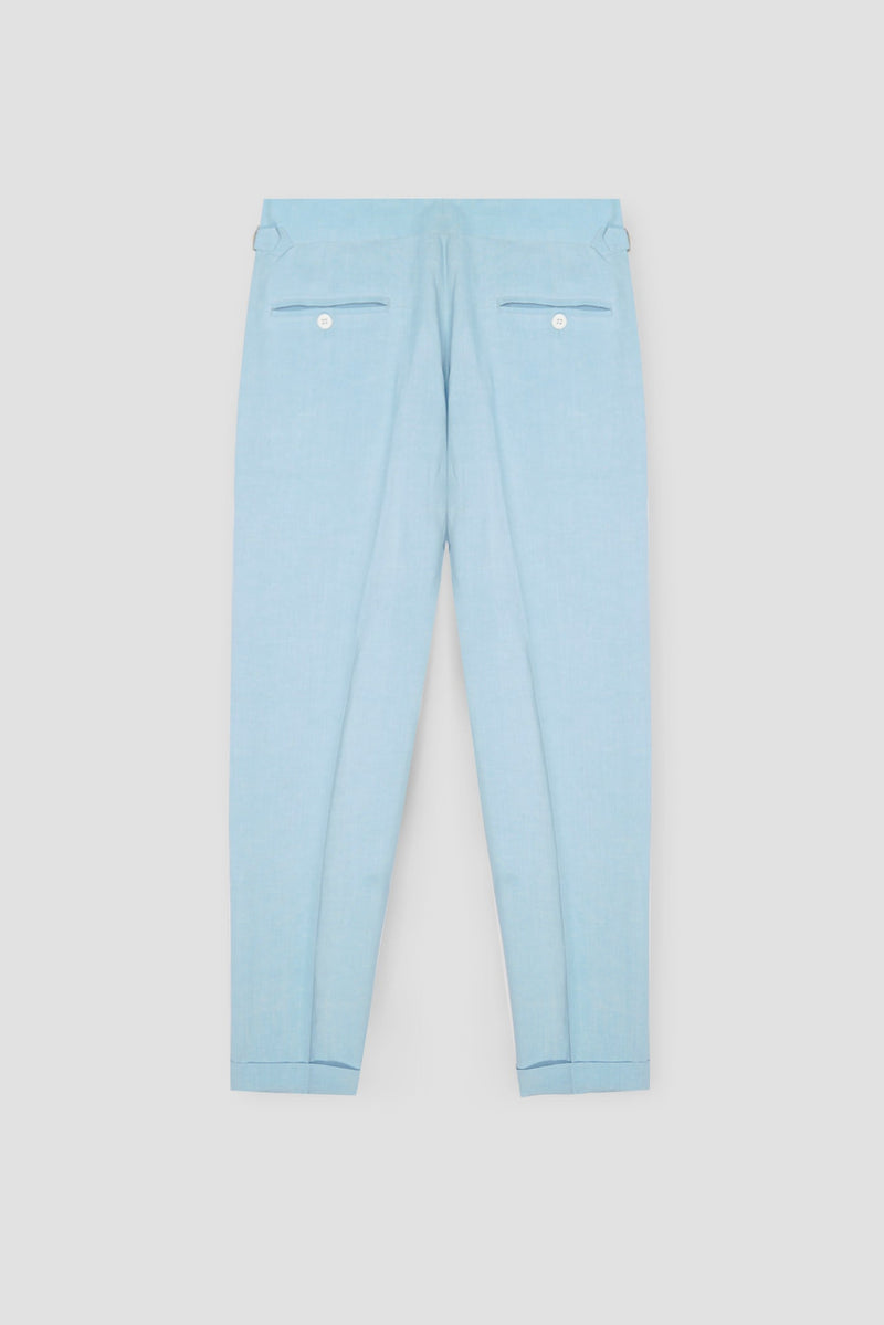 Sky Blue Linen Trousers