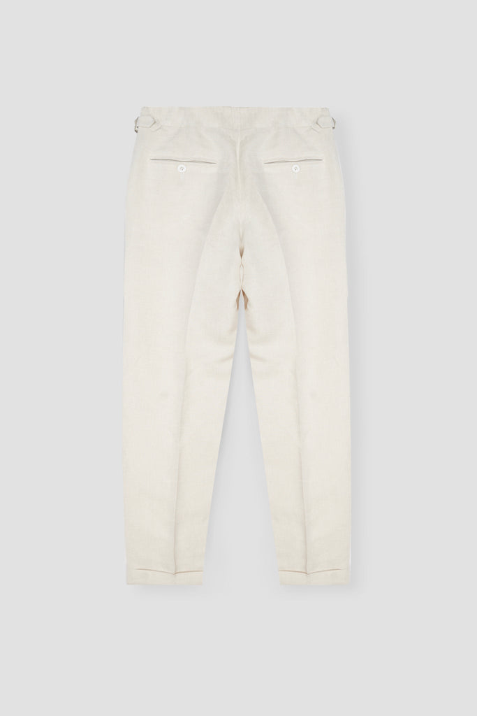 Soft Light Beige Linen Trousers