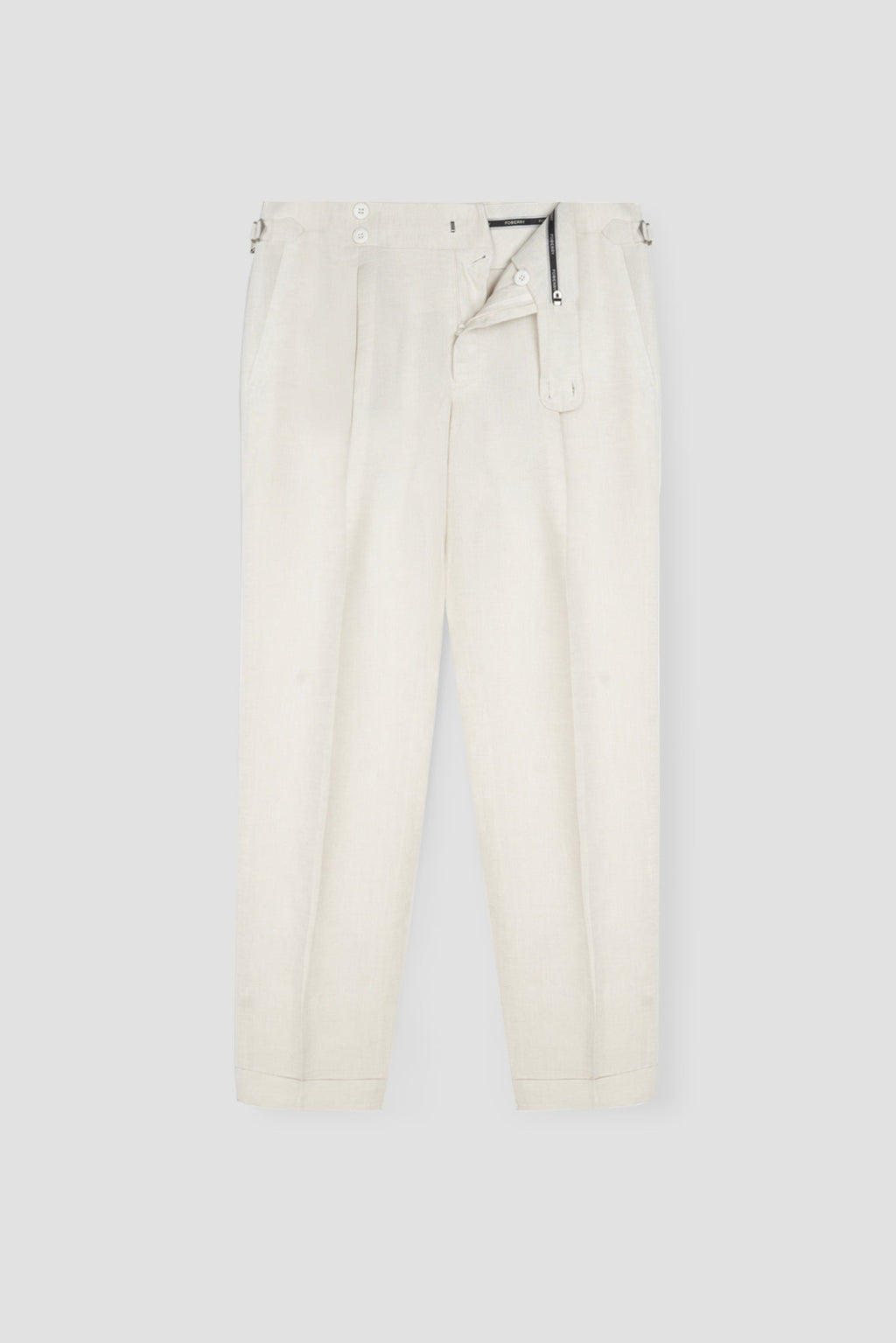 Soft Light Beige Linen Trousers