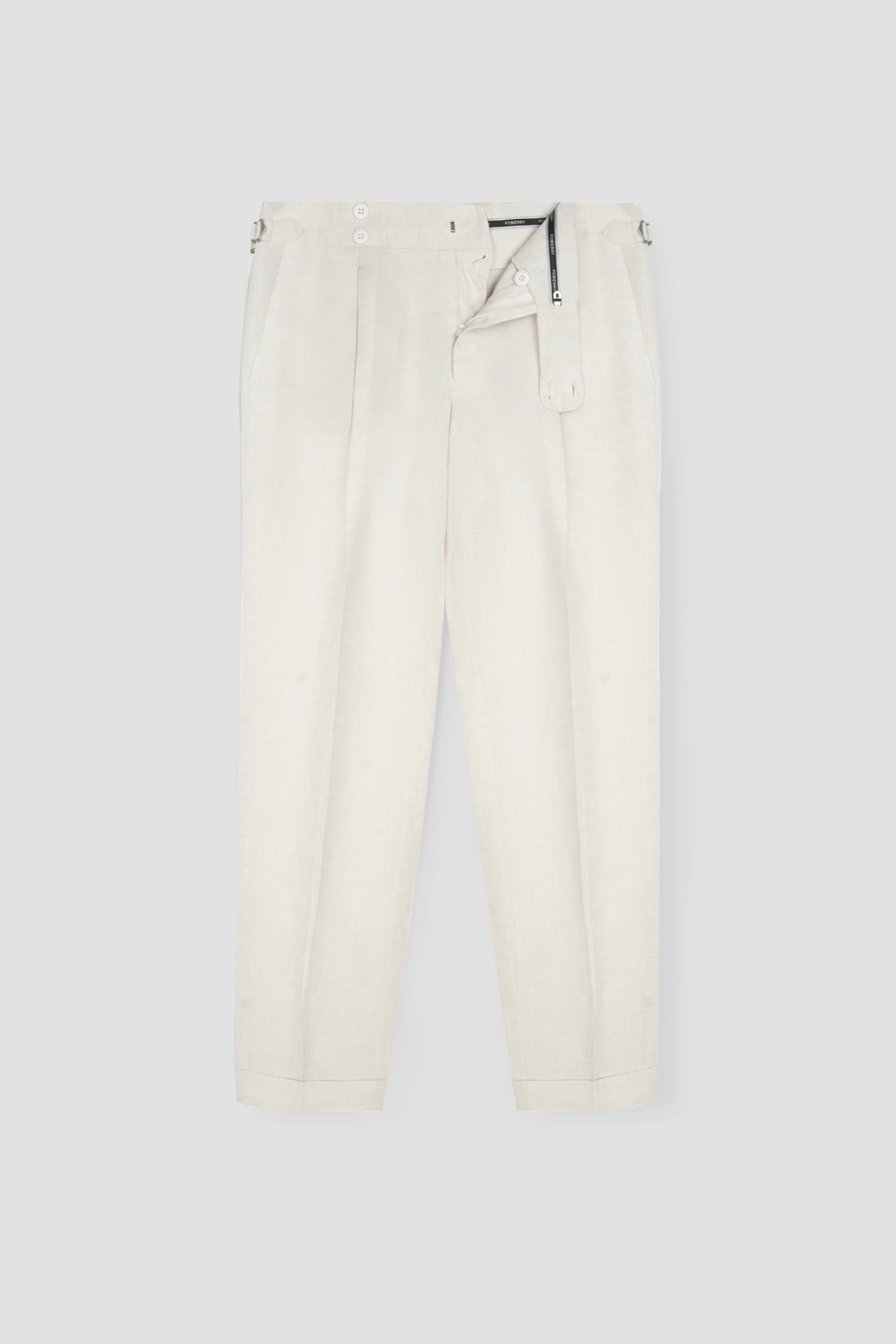 Soft Light Beige Linen Trousers
