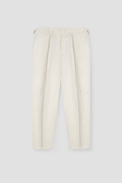 Soft Light Beige Linen Trousers