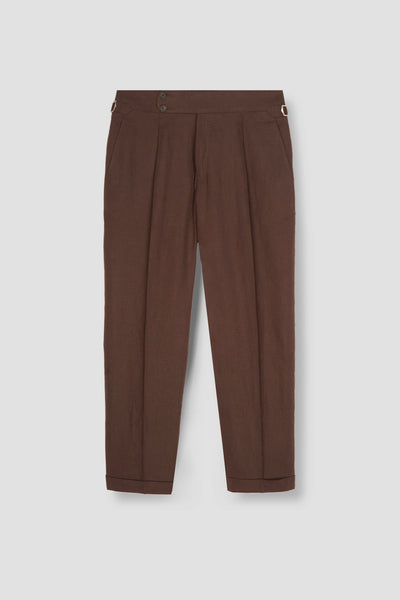 Syrup Brown Linen Trousers