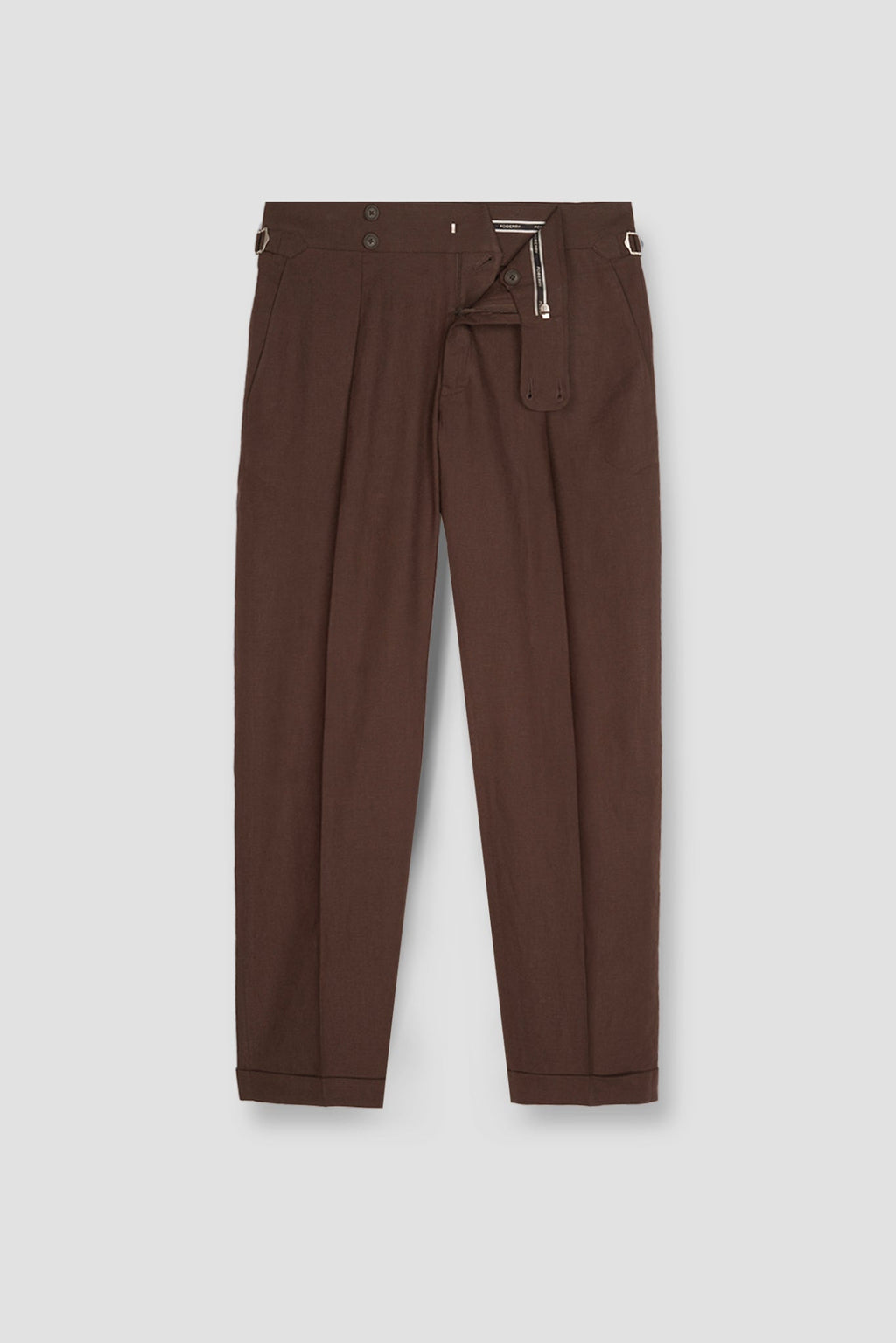 Syrup Brown Linen Trousers