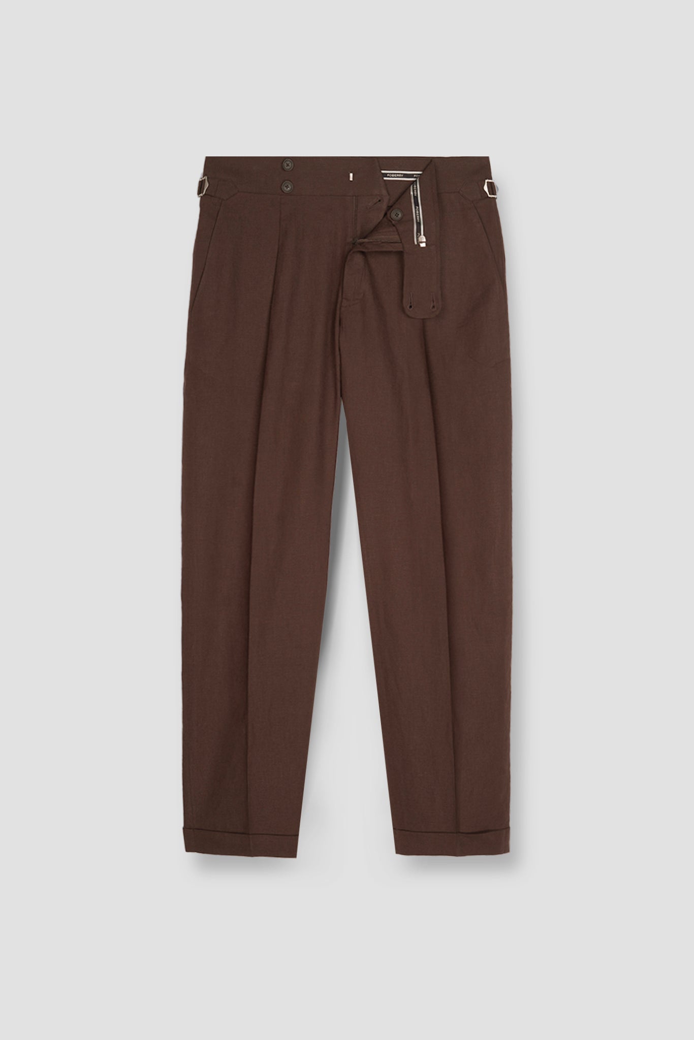 Syrup Brown Linen Trousers