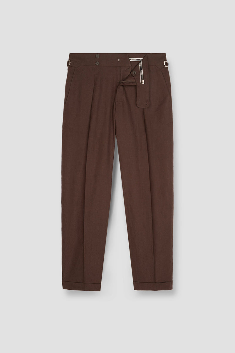 Syrup Brown Linen Trousers