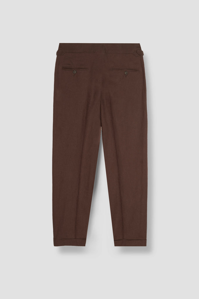 Syrup Brown Linen Trousers