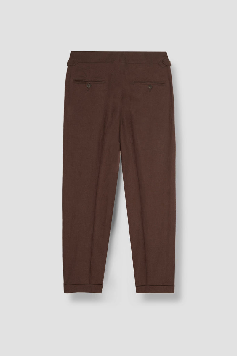 Syrup Brown Linen Trousers