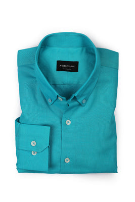Turquoise Blue Italian Linen Shirt - Foberry USA